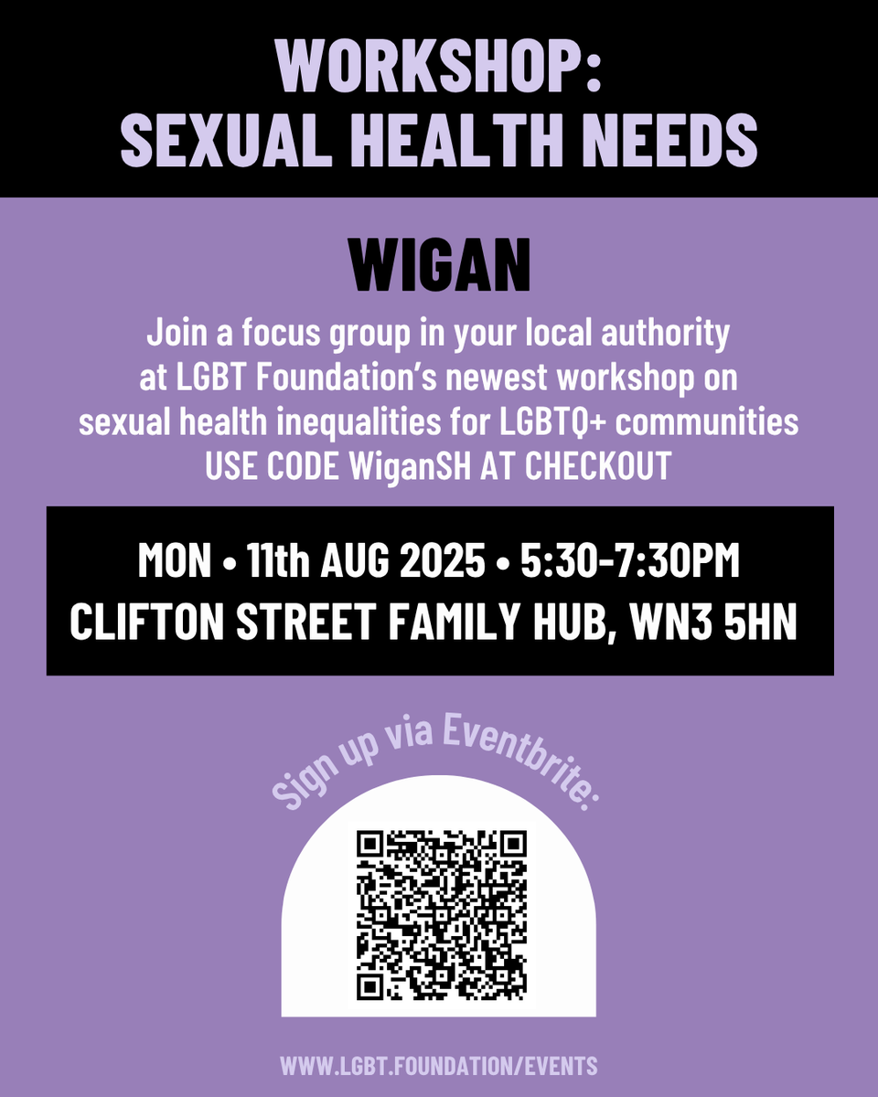LGBTfdn's tweet photo. SALFORD, WIGAN, & STOCKPORT: Earn £20 at a S*xual Health Workshop Near You💥
Visit https://t.co/w2ibZ3V8cR to RSVP!
#LGBTQHealth #SexualHealth #GreaterManchesterEvents #HealthWorkshop #LGBTQCommunity #FocusGroups #InclusiveHealth #SalfordEvents #WiganCommunity #StockportLife https://t.co/Ga9wFeHr3t