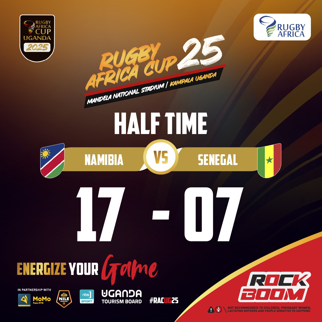 Game 3: HT — Namibia in the lead!🏉

#RACUG25 #FeelTheAfricanSpirit #RockboomRugby #EnergizeYourGame