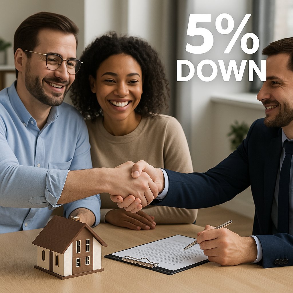 That_House_Guy's tweet image. Ready to buy but worried about the down payment? Good news! You can buy a new home with just 5% down! 🙌 Curious how it works or if you qualify? Let’s chat! Your dream home might be within reach sooner than you think. #HomeBuyers #MortgageOptions #LowDownPayment #Mortgage magic