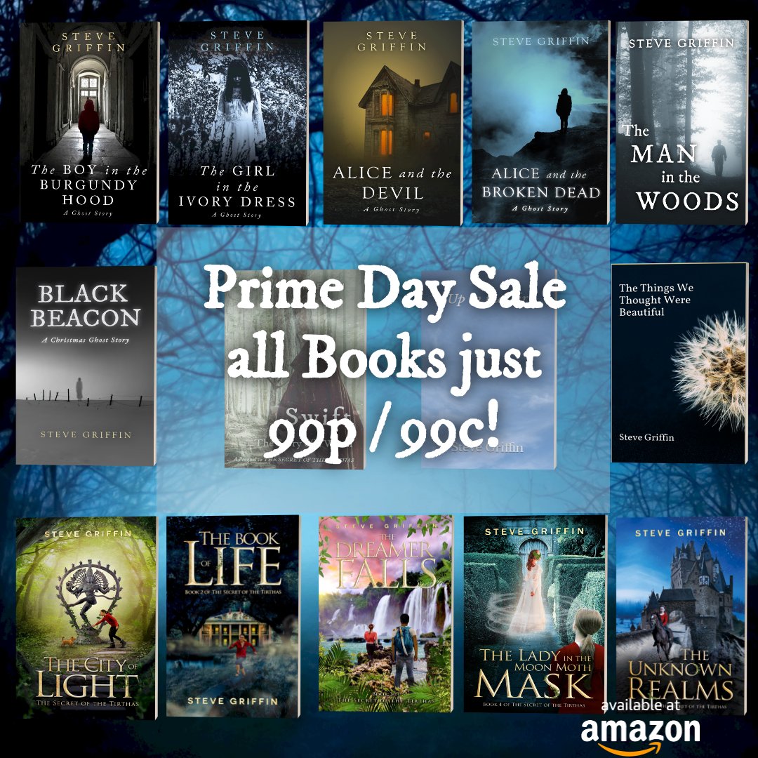 I’m joining the Prime Day sales so all my ebooks are 99p / 99c on Amazon right now (excl. box sets)!   
From ghost stories to secret portals to poetry, there’s something for everyone in my biggest sale ever. 
Click my Linktree to browse all 14 discounted books on my Amazon pages.