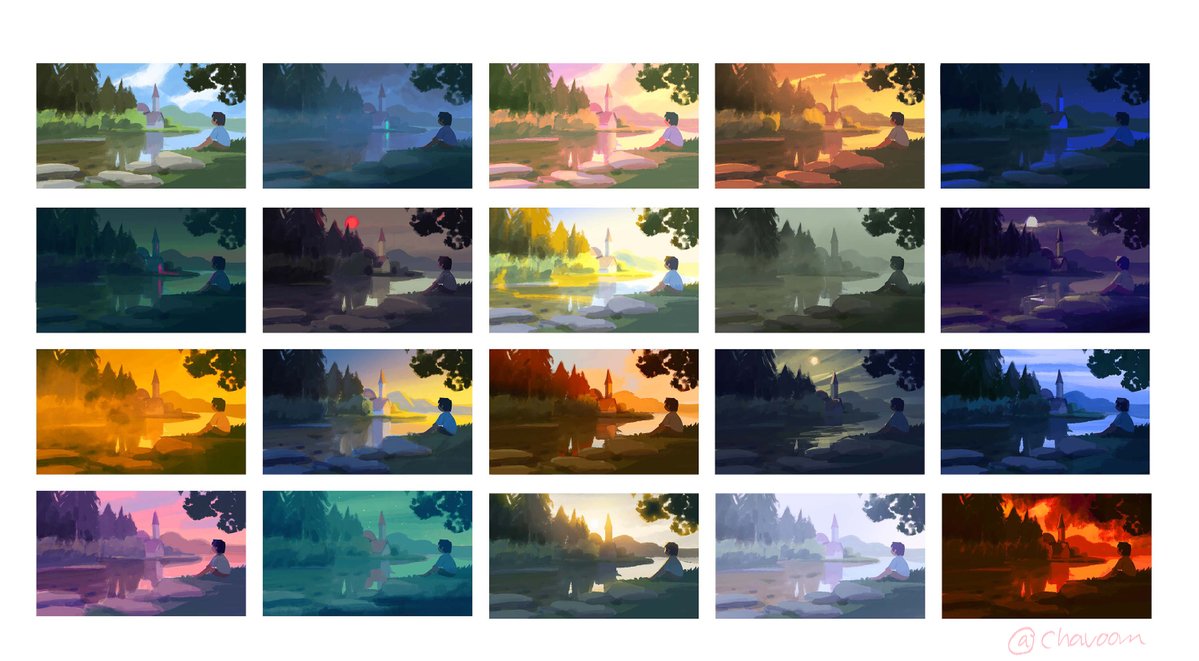 iamchavoom's tweet image. color experiments I did... last year?
I think I can dig up more palettes...🧐