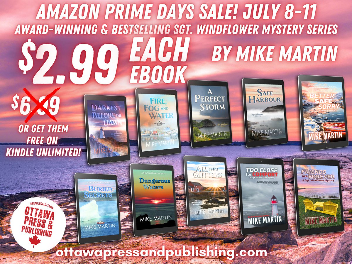 Sgt. Windflower Mystery books 8-15 on sale now. $2.99 on Kindle. Canada, USA and UK. <a href="/ReadLocalOttawa/">Ottawa Press and Publishing</a> 
amazon.ca/dp/B0C2DN3S8H?…