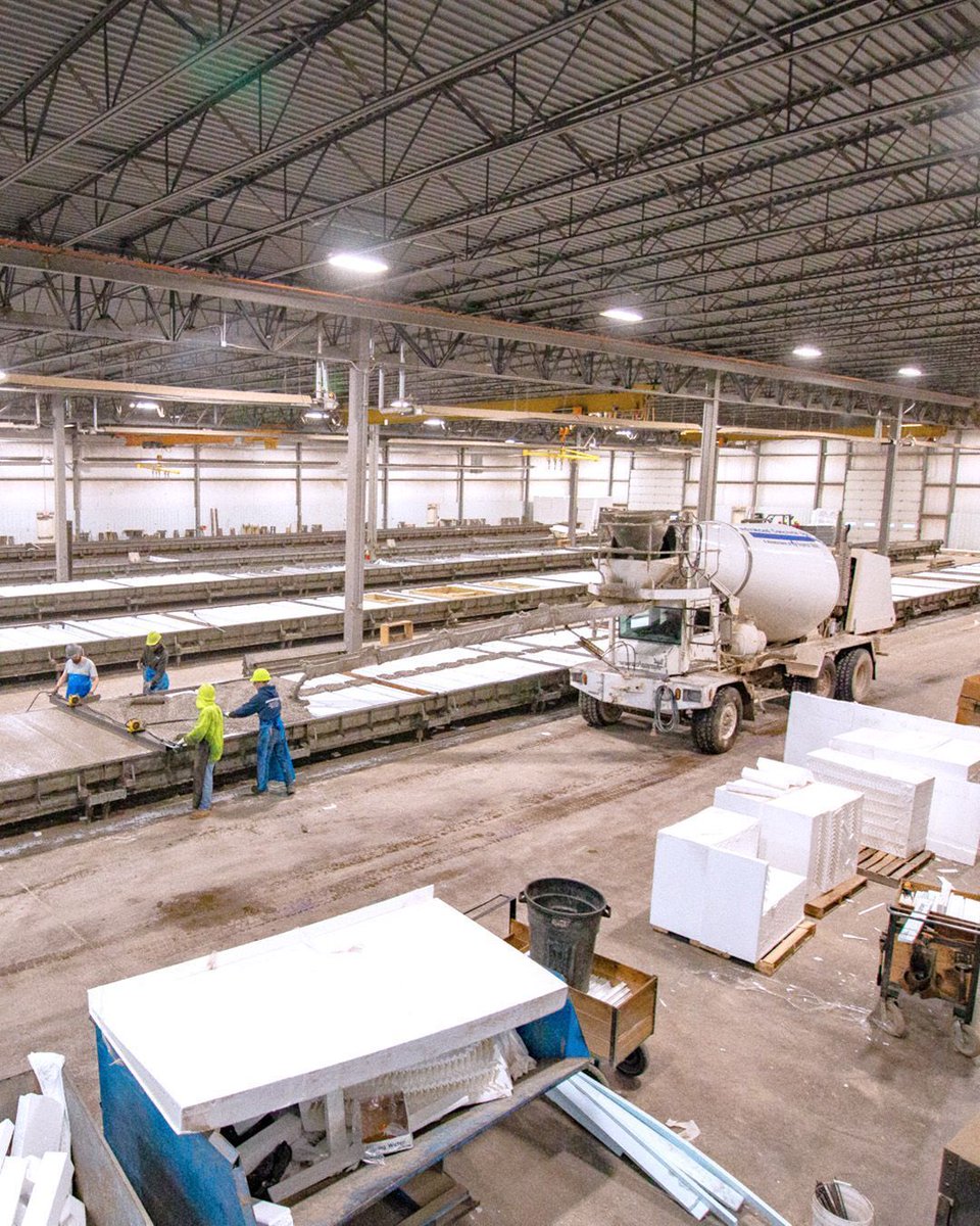 Constructed with precision, every panel in our Superior Walls systems is produced in a controlled environment to maintain consistent quality and fit. #precastmanufacturing #superiorwalls #homebuilding #manufacturing #factory
