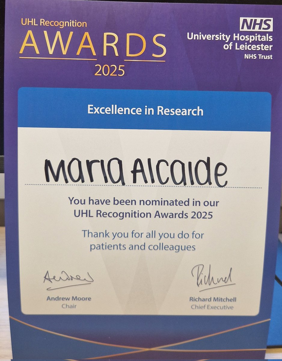 Maria Garcia Alcaide (@mariagarciaalca) on Twitter photo Feeling really pleased to be nominated for Excellence in Research at my Trust. Itβs so encouraging to see my work recognised. Thank you to <a href="/UHL_DIETITIANS/">UHLDIETITIANS ππ</a> <a href="/Leic_hospital/">Leicester's Hospitals</a> and everyone in the Dietetic Department for your support! π #Research #NHS #Dietitians Feeling really pleased to be nominated for Excellence in Research at my Trust. Itβs so encouraging to see my work recognised. Thank you to <a href="/UHL_DIETITIANS/">UHLDIETITIANS ππ</a> <a href="/Leic_hospital/">Leicester's Hospitals</a> and everyone in the Dietetic Department for your support! π #Research #NHS #Dietitians