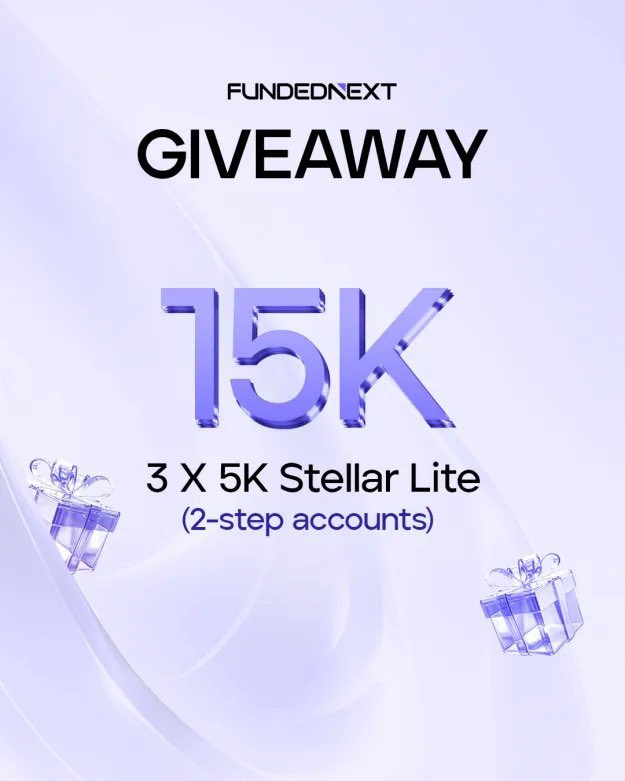 3X$5,000 Stellar Lite GIVEAWAY!!!

—&gt; How to win.👇🏽

• Follow <a href="/FundedNext/">FundedNext</a> 
• Follow <a href="/FNpartnersocial/">FundedNext Partners</a> 
• Join t.me/MSTCFlashcards
• You must Like &amp; Repost this Giveaway

•Drop screenshot proof

Winners will be selected after 72hrs