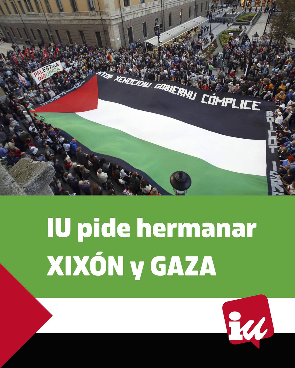 🍉 Proponemos hermanar Xixón y Gaza.

🟢 Impulsar los proyectos de cooperación internacional,  así como proyectos educativos y culturales para dar a conocer la cultura palestina.

🔴 Tenemos que parar un genocidio que ha costado la vida a más de 60.000 civiles.

#Xixón #Gaza