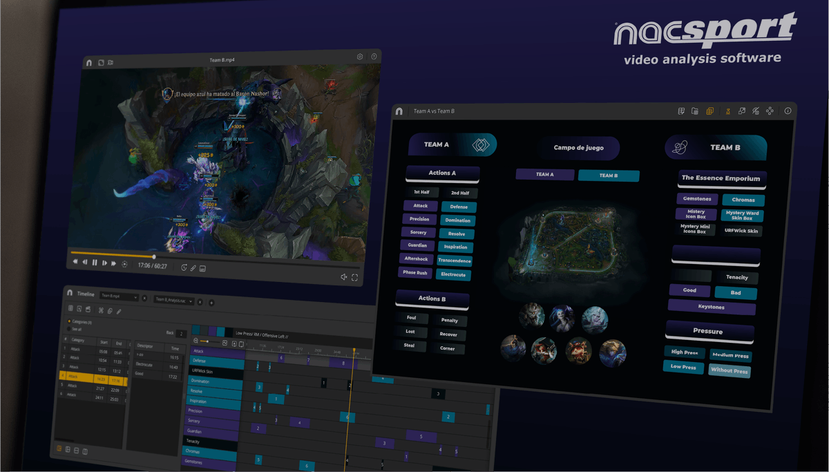 Nacsport's tweet image. 𝐍𝐚𝐜𝐬𝐩𝐨𝐫𝐭 𝐟𝐨𝐫 𝐄𝐬𝐩𝐨𝐫𝐭𝐬

Whether it’s #Valorant, #CoD, #FC25, or #RocketLeague, Nacsport gives you a permanent buff.

With over 20 years of experience in #videoanalysis, we’re taking our real-world experience to the virtual world.

nacsport.com/esports.php