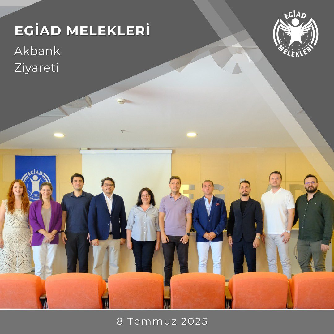 Akbank Bank Ziyareti gerçekleşti. 
Görüşmede, Akbank ve EGİAD Melekleri iş birliğiyle girişimcilik ekosistemine katkı sunmak amacıyla potansiyel iş birlikleri ve ortak projelere yönelik fikir alışverişinde bulunuldu.