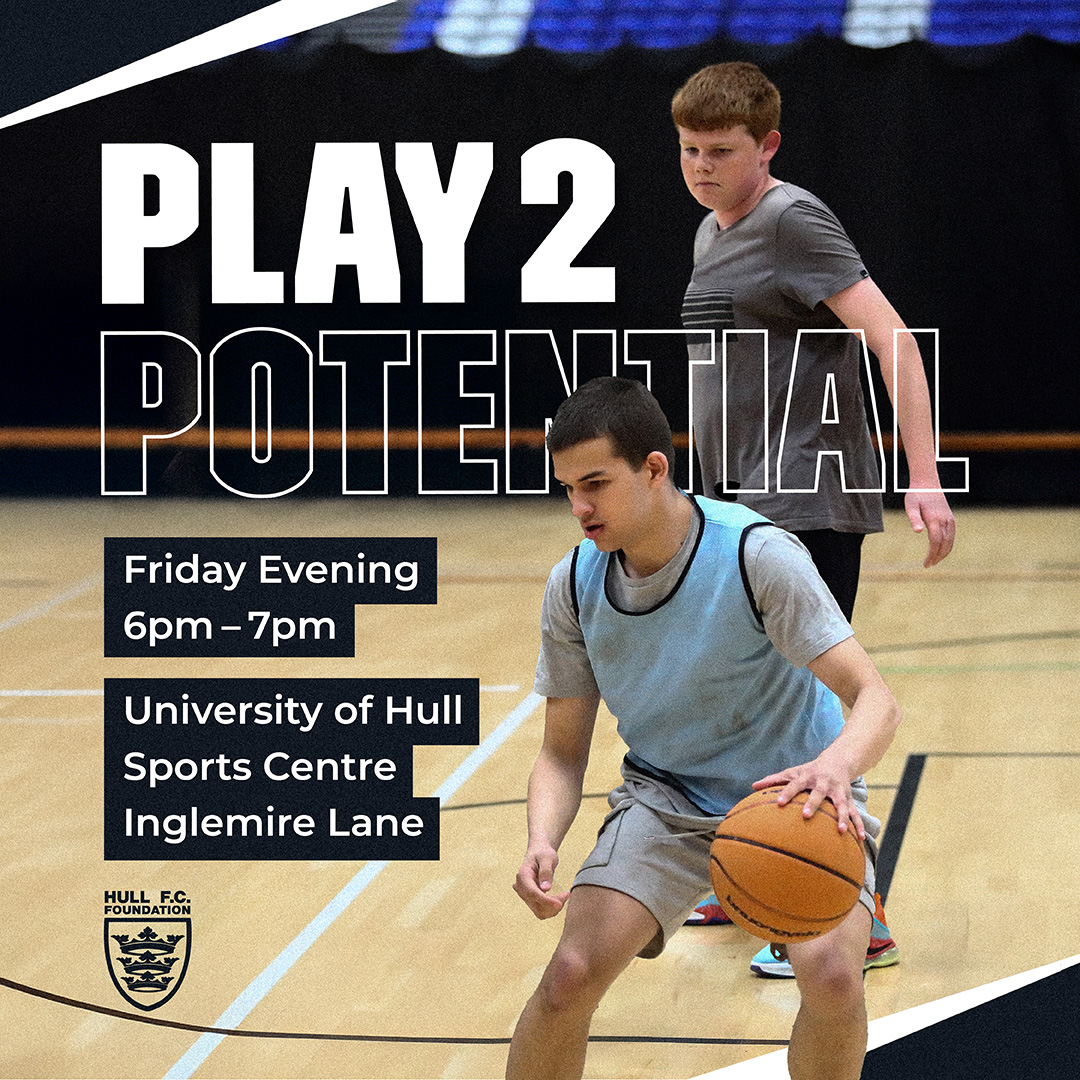 FCComFoundation's tweet image. 𝗣𝗟𝗔𝗬 𝟮 𝗣𝗢𝗧𝗘𝗡𝗧𝗜𝗔𝗟 🏀

Our Play2Potential sessions continue this Friday evening, over at the University of Hull! 🙌

Ages 11-17 can join us for fun, free and inclusive indoor sports session, just register using the form 👉 tinyurl.com/3j284psh

#InOurCommunity⚫️⚪️