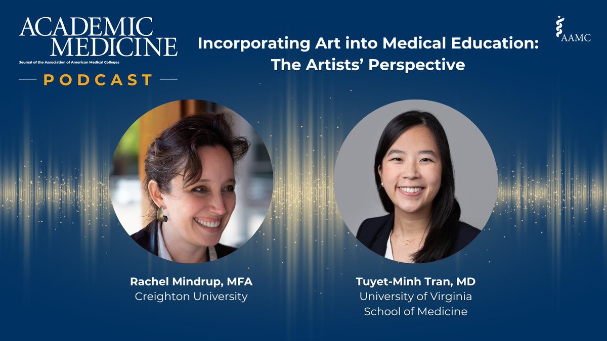 AcadMedJournal's tweet image. New on our #Podcast! Incorporating #Art into Medical Education. 2 cover artists discuss how medicine has shaped their art &amp;amp; how art has shaped how they experience medicine. Listen anywhere podcasts are available. Find the transcript: academicmedicineblog.org/incorporating-…. #MedEd #MedHumanities