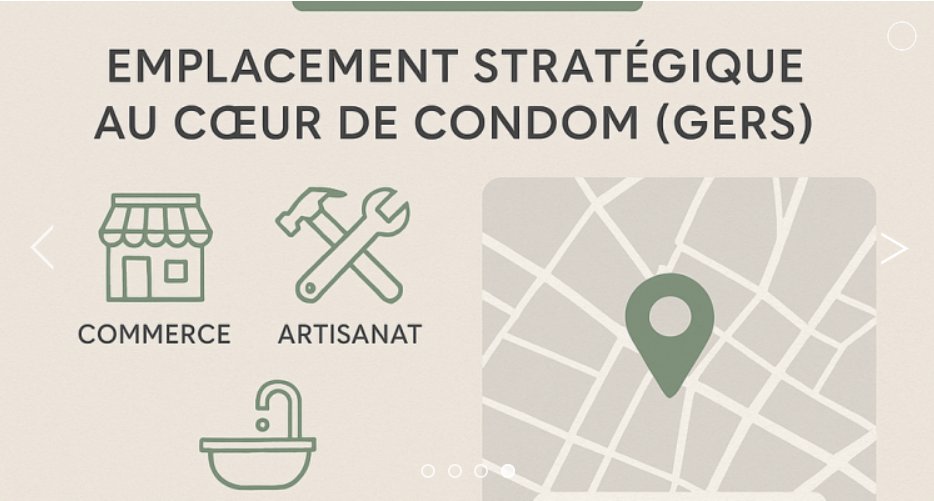A Louer - Local en plein centre ville de #Condom : emplacement stratégique pour activités de commerce, d'artisanat ou service. gers.cci.fr/bourse-des-loc… #commerce #proximité #GERS #CCI #Immobilier #tenareze