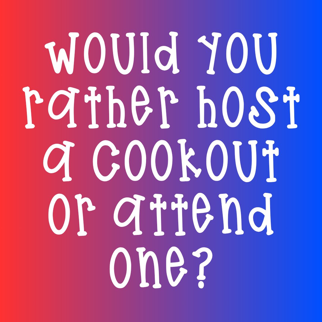 TheDiscountDr's tweet photo. Would you rather host a cookout or attend one? 🌭 https://t.co/OiNA2AwuLe