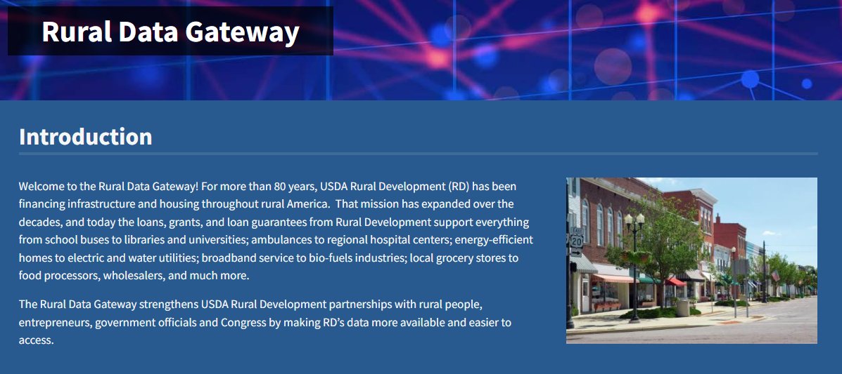 Have you ever wondered what projects <a href="/usdard/">Rural Development</a> has funded in your area? With the Rural Data Gateway tool, you are able to wonder no more. Visit rd.usda.gov/rural-data-gat… see the impact of RD in not only your area, but across the nation.