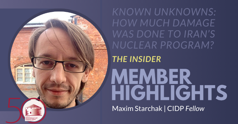 QueensCIDP's tweet photo. #MemberHighlights | CIDP Fellow Maxim Starchak's article “Known unknowns: How much damage was done to Iran’s nuclear program?” delves into the implications of the recent strikes by Israel and American forces on Iranian nuclear facilities, analyzing the unknown outcomes.