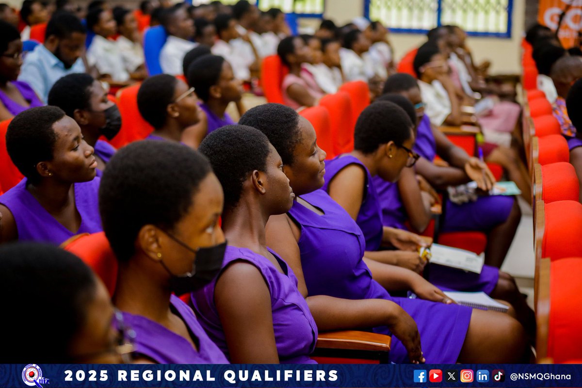 Larbie_Emma's tweet photo. Last contest of the central region for the ongoing national qualification of this years Science and maths quiz competition 🎉
#NSMQ2025 
#NSMQRegionals https://t.co/4GVZ54qqih