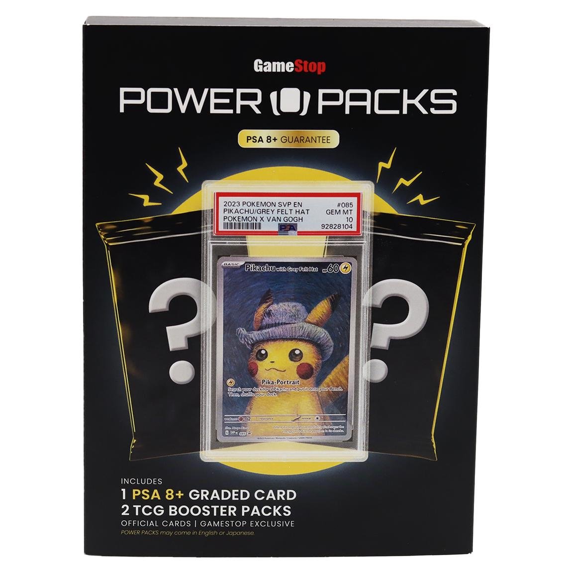 GameStop Drop GameStop is dropping their Power Pack Series 2 this  Saturday, July 12th 2025 Including 1 PSA 8+ Graded Slab, and 2 Random Packs  Price: $59.99 or $56.99 for Pro Members Are you feeling lucky?  #Pokemon  #PokemonTCG