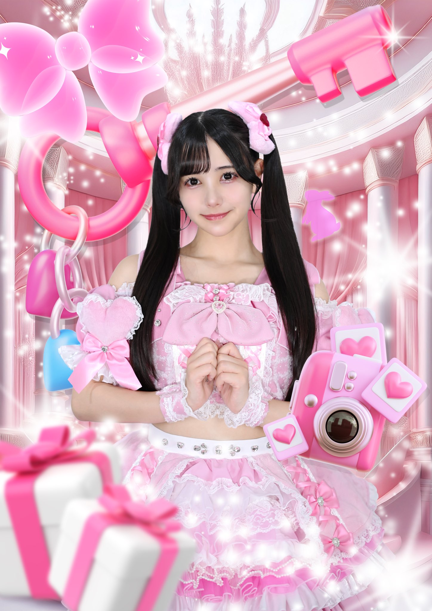 アイドル衣装　ピンク　ワンピース　ドレス レンタル商品】ピンクアイドル衣装セット | OneEarth【ワンアース】