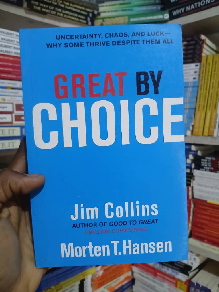 📚📖🥂
Great by Choice – Jim Collins &amp; Morten T. Hansen
How do some succeed in chaos?
Find out the secret to lasting success.
📍Now available 

Price: 4,000

 DM to order!
Location Kano state Nationwide delivery