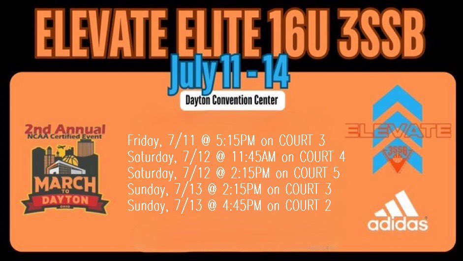CooperCox2028's tweet image. Looking forward to competing with my Elevate Elite teammates this weekend in Dayton, OH. Come check us out!