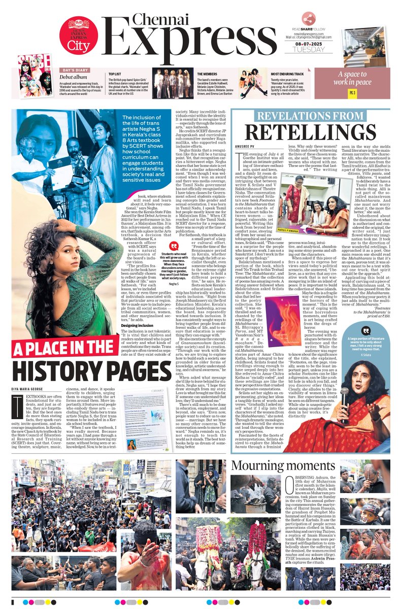 SrilataKrishnan's tweet image. &quot;Footnotes to the Mahabharata&quot; in &quot;The Hindu&quot; and the &quot;New Indian Express&quot;.
thehindu.com/books/a-femini…