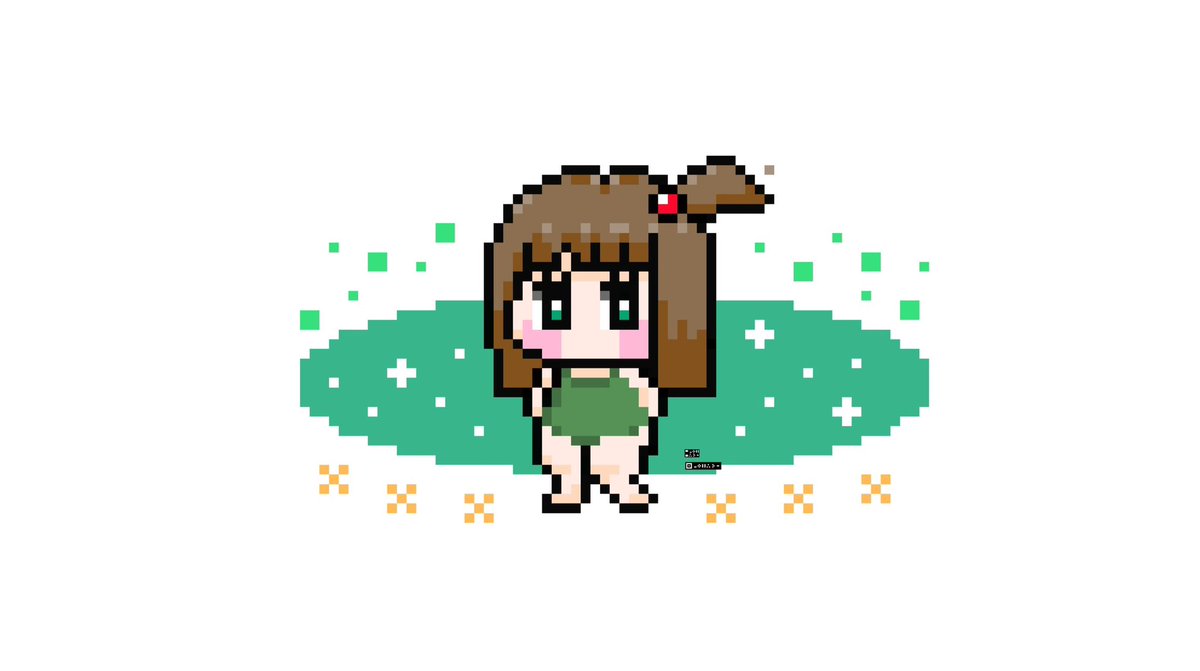 pxlykc23's tweet image. メロンクリームソーダが美味しい季節です。
さくらんぼを忘れずに..🍒☆

#ドット絵　#pixelart
