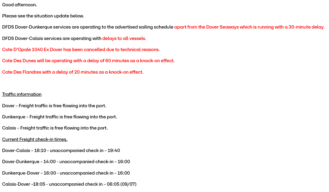DFDS Channel Freight tweet media