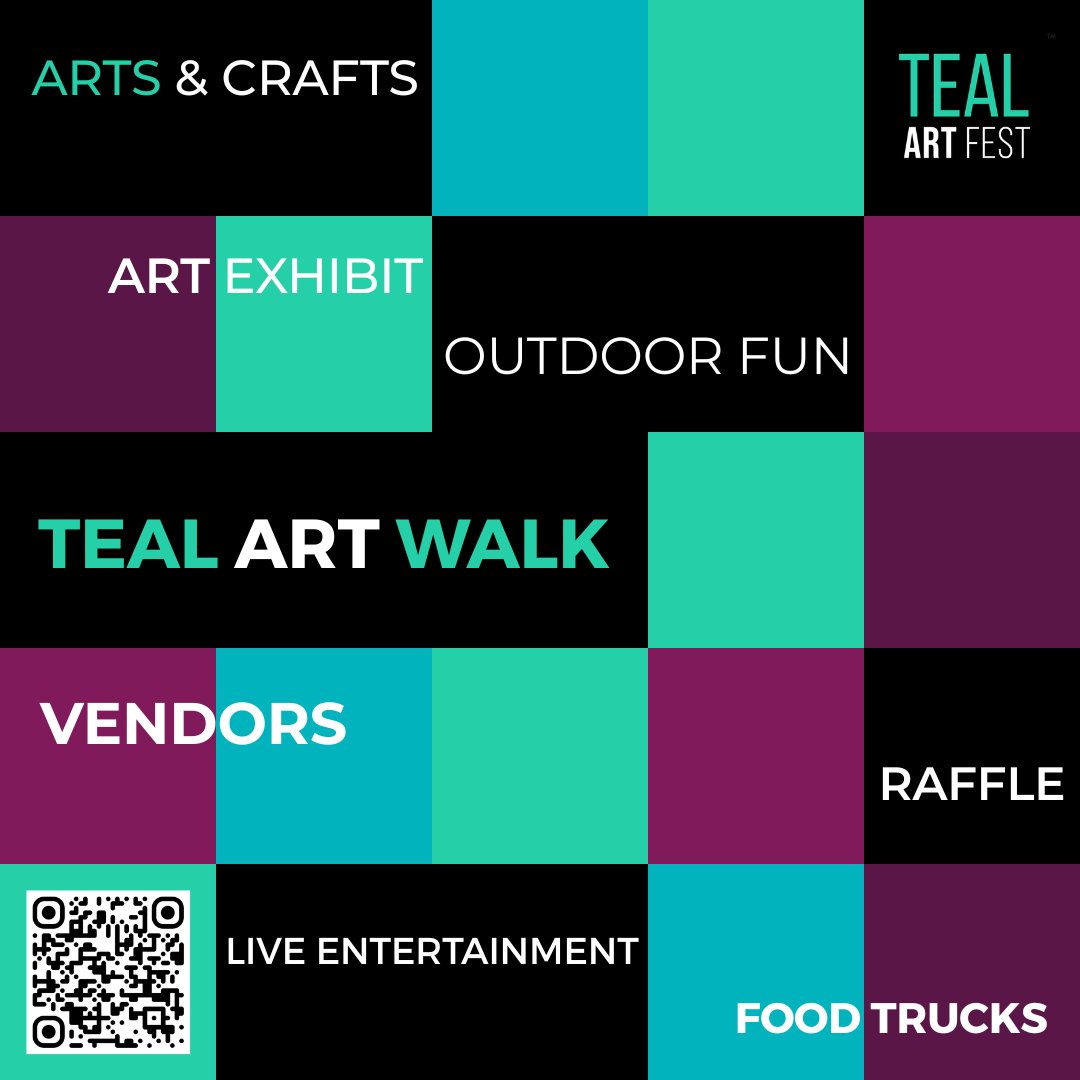 Join us for #TEALArtFest 2025! Enjoy music, art, and food. Check the schedule and RSVP: rb.gy/cs8fsn. Discover more: battleoftheteal.org/teal-art-fest/. #ArtForEveryone