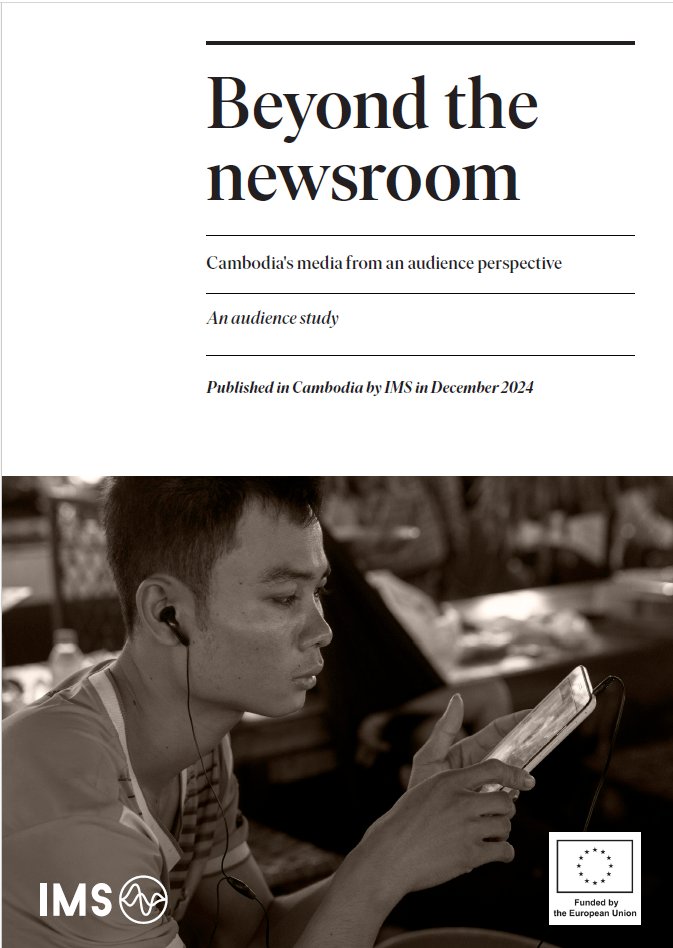 IMSforfreemedia's tweet image. Our new publication offers rare, in-depth insights into Cambodians’ news habits and media preferences: while the younger audience prefers social media, older generations choose TV and radio. Read more here: mediasupport.org/publication/be…