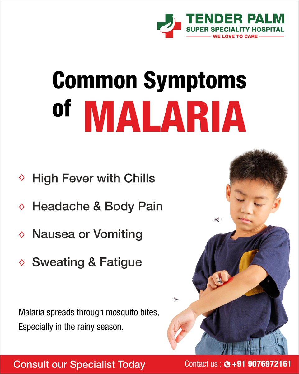 Stay alert this rainy season — spot malaria symptoms early and seek medical care promptly.