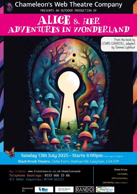 BbrookTheatre's tweet photo. It was so wonderful to host The Plandits at the Black Brook over the weekend, now we're getting ready for @ChameleonsWeb and "ALICE AND HER ADVENTURES IN WONDERLAND," This Sunday, the 13th of July at 4:00pm!

Ticket Link: https://t.co/k3iZ1Y3Ko5

#Theatre #Colchester #Essex https://t.co/pdt3jBSX7m