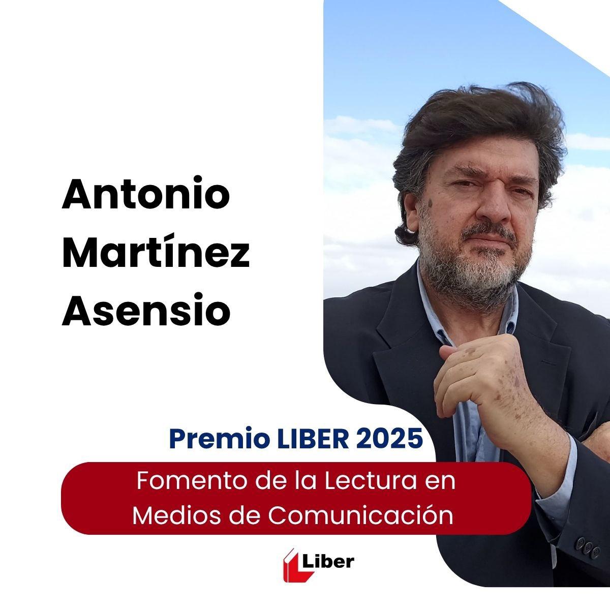 Antonio Martínez Asensio (@amasensio) on Twitter photo Me han dado el Premio LIBER 2025 al fomento de la lectura en Medios de Comunicación.
Este premio también es del equipo de <a href="/1libro1hora/">Un libro una hora</a> y del equipo de "La biblioteca" de <a href="/HoyPorHoy/">Hoy por Hoy</a> con <a href="/PepeRubioM/">Pepe Rubio</a>.
Gracias a la <a href="/FGEEenlinea/">FEDERACIÓN EDITORES</a> y a LIBER 2025.
¡Qué alegría y qué honor!
<a href="/La_SER/">Cadena SER</a> Me han dado el Premio LIBER 2025 al fomento de la lectura en Medios de Comunicación.
Este premio también es del equipo de <a href="/1libro1hora/">Un libro una hora</a> y del equipo de "La biblioteca" de <a href="/HoyPorHoy/">Hoy por Hoy</a> con <a href="/PepeRubioM/">Pepe Rubio</a>.
Gracias a la <a href="/FGEEenlinea/">FEDERACIÓN EDITORES</a> y a LIBER 2025.
¡Qué alegría y qué honor!
<a href="/La_SER/">Cadena SER</a>