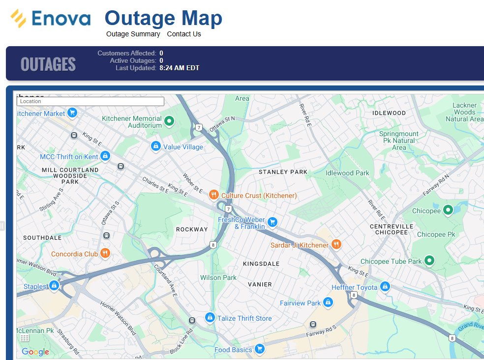 Power has been restored in #Kitchener but work continues to repair the downed powerline. Roads are closed for safety. Please avoid the area. Thank you for your patience.