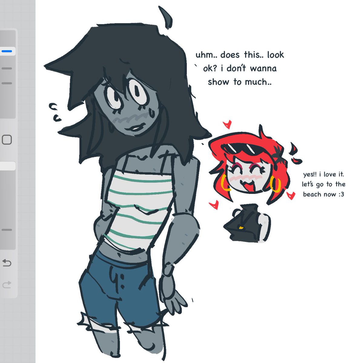 goofleegoober's tweet image. nikku and AJ wanna go out for summer but my poor girl cannot handle these heatwaves 😵💫
#nikkumorioka #hotline024oc #hotline024