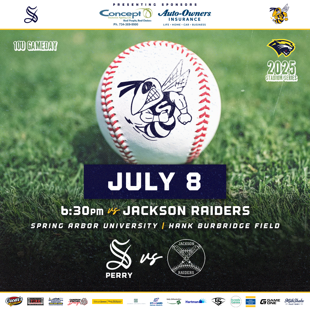 SaybsPerry's tweet photo. It's Gameday Hornets, and a special one at that! We conclude our 2025 Stadium Series with a game against a great ballclub from Jackson at Spring Arbor University. Let's Go Hornets!

#SAYBSPerry https://t.co/tCPU6rBOXM