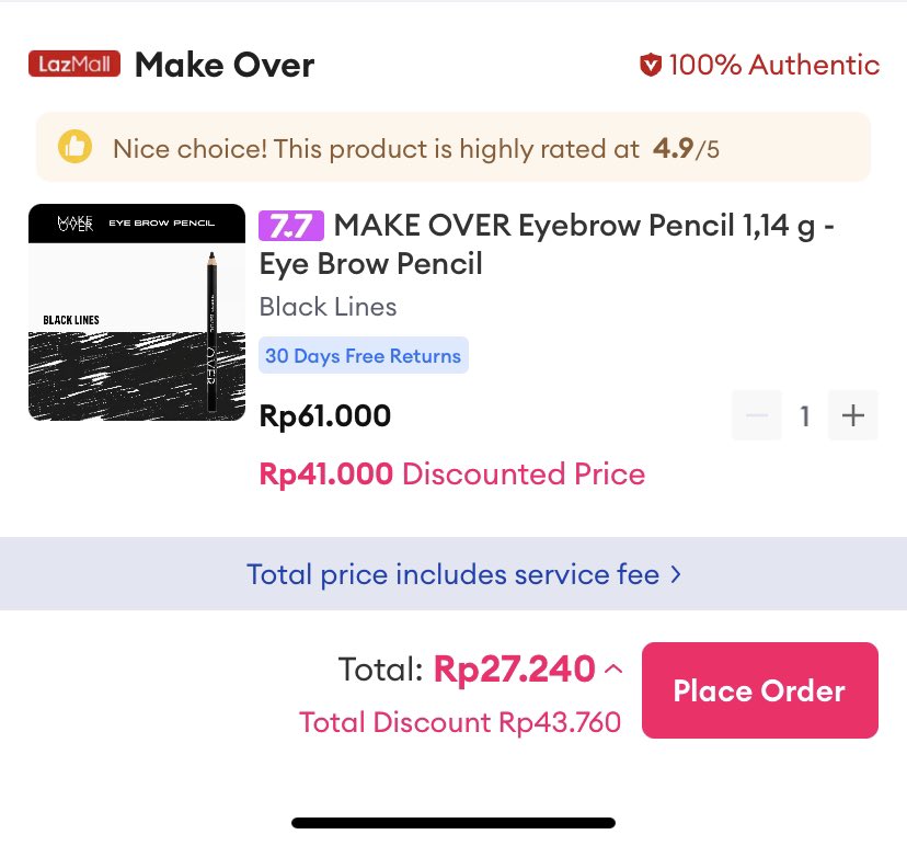 gaiadoy's tweet photo. Pensil alis make over 27k

pakai kode : LAZAFFMAKEOVER7

https://t.co/OogwqhVlN7 https://t.co/T5wvSmceAS