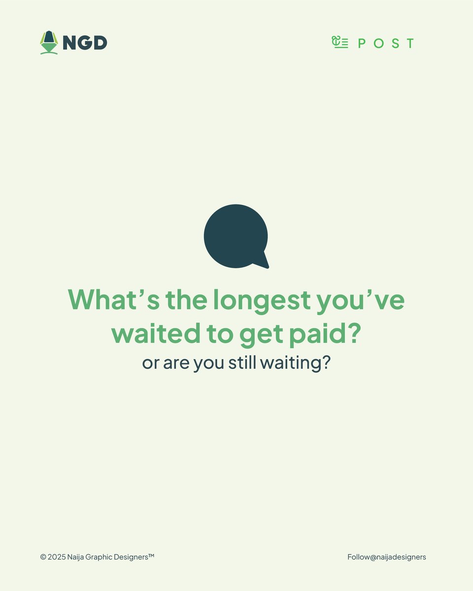 ngdznrs's tweet image. Dear designers, what is the longest you have waited to get paid or are you still waiting?