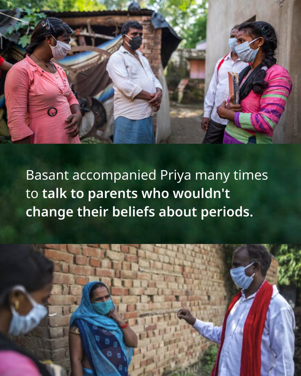 UNICEFROSA's tweet image. #Throwback to this story of Basant and his daughter Priya were challenging norms and creating space for conversations around menstrual health in their village in UP, India.
Do you think it's important for men & boys to be part of the conversations on menstrual health?