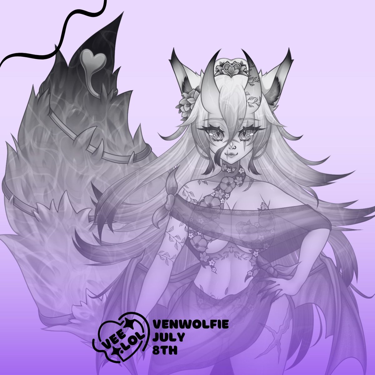*･｡ﾟ. Did you guess a Chaotic Tropical Wolf Succubus? .*･｡ﾟ

⇢ Follow for more sneak peeks of <a href="/VenWolfie/">🌺 Ven 💦【Wolf / Succubus Vtuber 】</a>'s shop!

⇢ vee.lol/collections/ve… 

#VTuberUprising #MerchDrop #VTuberAssets