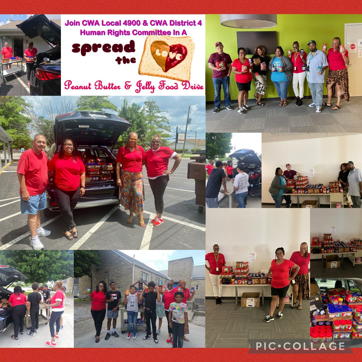 D4CWA's tweet image. Thank you @CWA4900! The Human Rights Committee’s PB&J Food Drive was a huge success, stocking Hunger, Inc. and Brightwood Community Center pantries and summer camp. This is how we spread the love and help families thrive. #CWAStrong