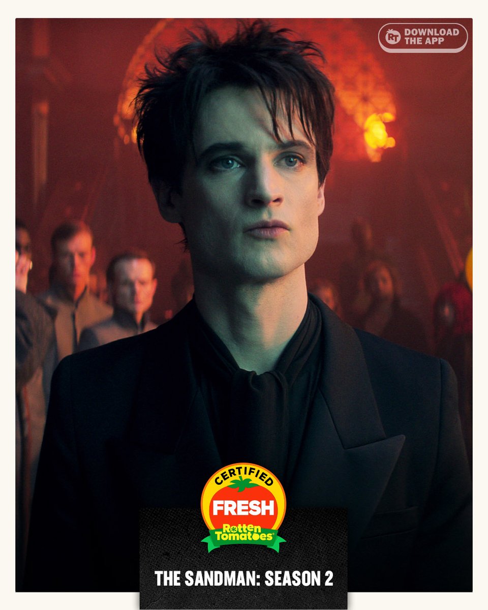 Sandman News (@sandmannews) on Twitter photo The Sandman S2 is officially Certified Fresh on <a href="/RottenTomatoes/">Rotten Tomatoes</a> 🍅✨
The season currently holds 79% on Tomatometer based on 24 reviews from approved critics. The Sandman S2 is officially Certified Fresh on <a href="/RottenTomatoes/">Rotten Tomatoes</a> 🍅✨
The season currently holds 79% on Tomatometer based on 24 reviews from approved critics.