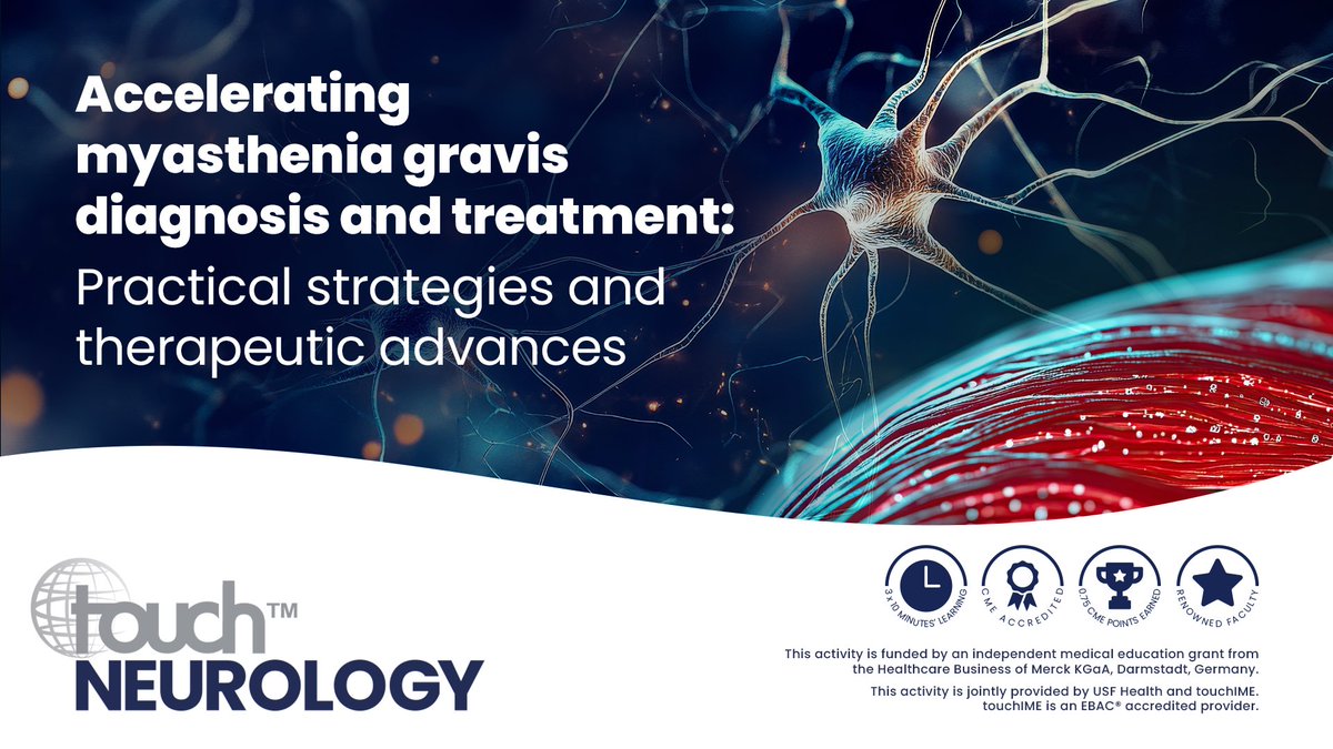 touchNEUROLOGY's tweet image. In case you missed it...
⏱️ Early diagnosis matters in #MyastheniaGravis
Hear from Dr Barnett-Tapia & Prof. Gilhus as they share real-world strategies to reduce diagnostic delays, use antibody testing effectively & stay ahead of emerging treatments.
📺 touchneurologyime.org/gmg-diagnosis-…