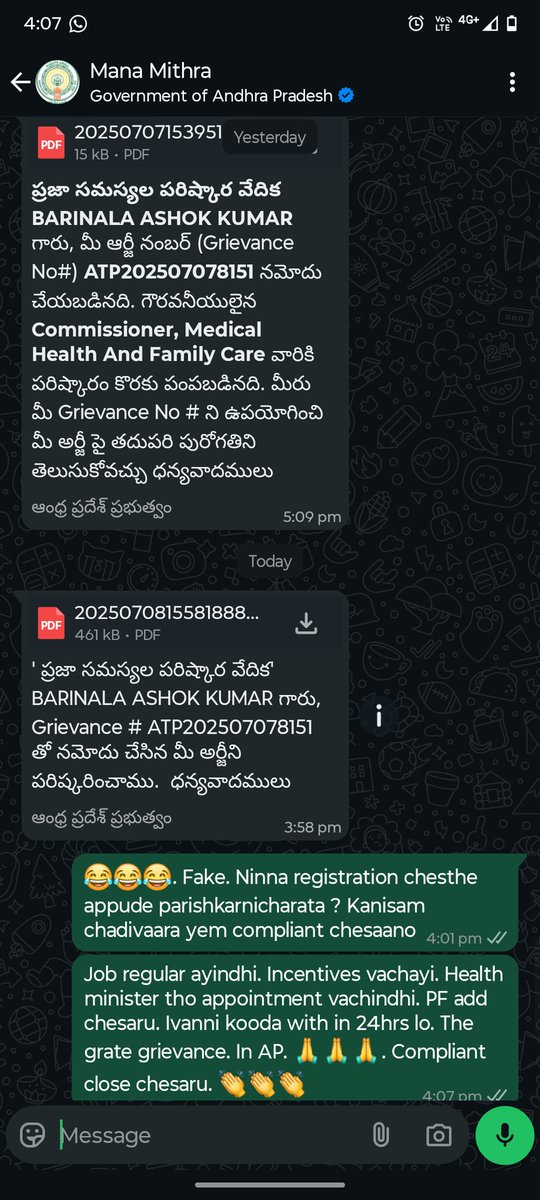thisisashhok's tweet image. Great Grievance in AP. With in 24hrs. The government had doing this all. Service Regularisation, PF Amount added, Pending insentive Clearance, And All other things. What a Grievance in AP. 😂😂😂. #communityhealthofficers #PMNarendraModi #cfw