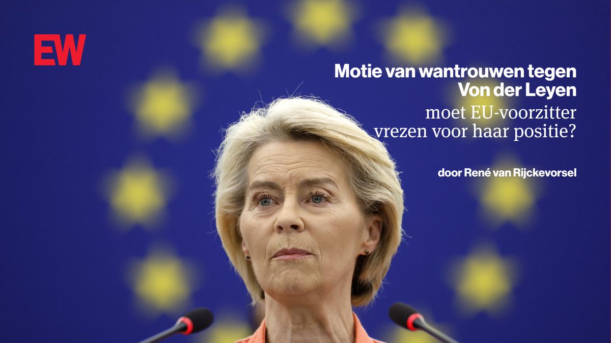 Er is een motie van wantrouwen ingediend tegen Ursula von der Leyen. Omdat Europees Commissarissen niet individueel kunnen aftreden, moet haar hele Commissie opstappen als hij wordt aangenomen.

tinyurl.com/4p7zr9td