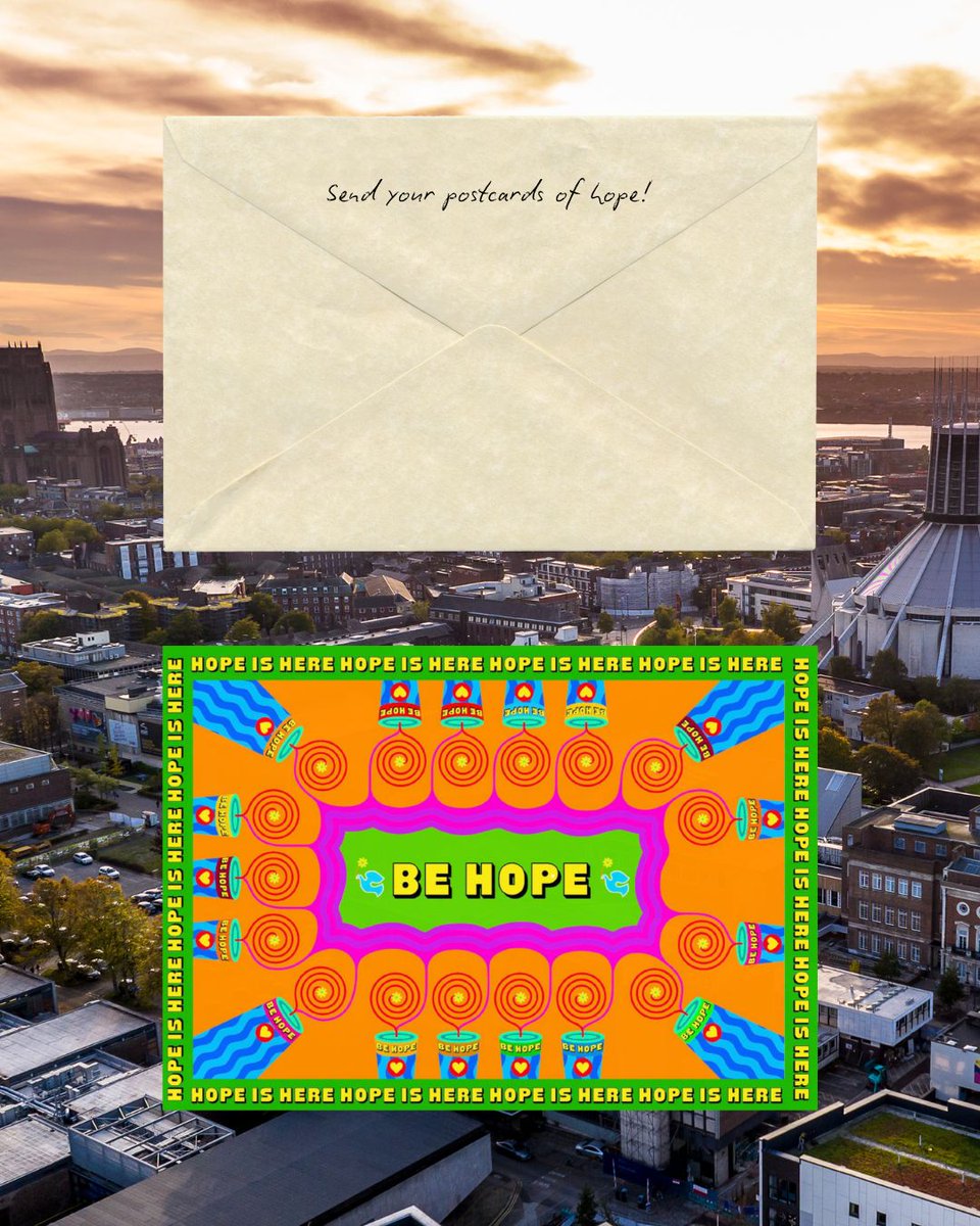 🌍 On 12 July, the world marks the first UN International Day of Hope — and Liverpool is one of the host cities.

Pick up a #PostcardOfHope (featuring art by Yinka Ilori) and post your message at the Cathedral.

Join us to show that #HopeLivesHere 💛

🔗 liverpoolbidcompany.com/un-day-of-hope/