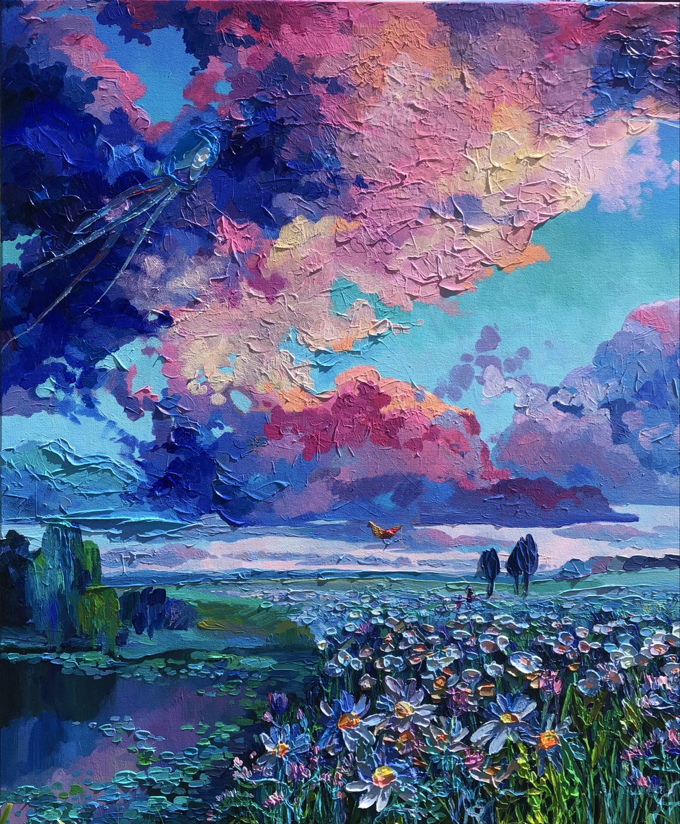 amtrusova's tweet image. acrylic on canvas 100 * 120 cm „fair wind „ 2019