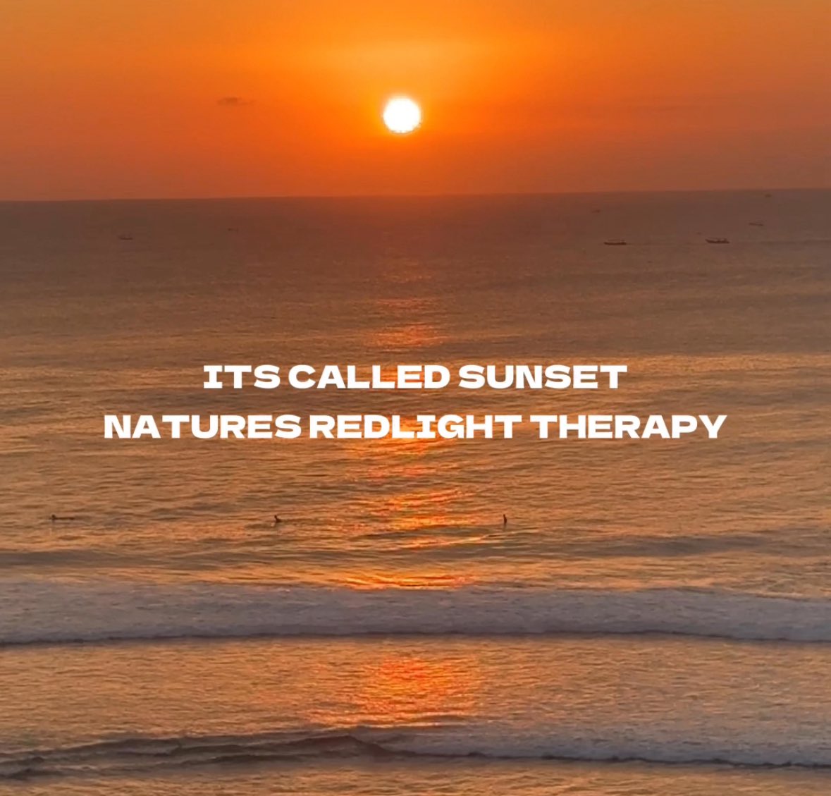 Sunset > Biohacking

Sunrise and Sunset is my Red light therapy.

Yeah you can get a $5000 red light lamp to get a bit of extra healing. But why would I do that when the sun gives me 

-Beautiful views 
-Early mornings 
-Relaxing wind down time
-Natural healing

Not to mention
