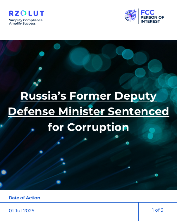 RzolutL's tweet image. On 1 July 2025, Timur Ivanov, Russia’s former deputy defense minister, was sentenced to 13 years in prison for embezzling approximately $50 million and laundering the funds while overseeing military construction, housing, and support projects. 

#corruption #pep #adversemedia