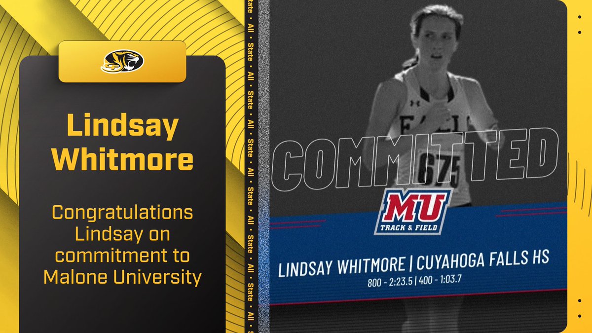 CFBlackTigers's tweet image. 🏆 Congratulations to Lindsay Whitmore on committing to Malone University! Your hard work has paid off, and we couldn’t be prouder! #FuturePioneer