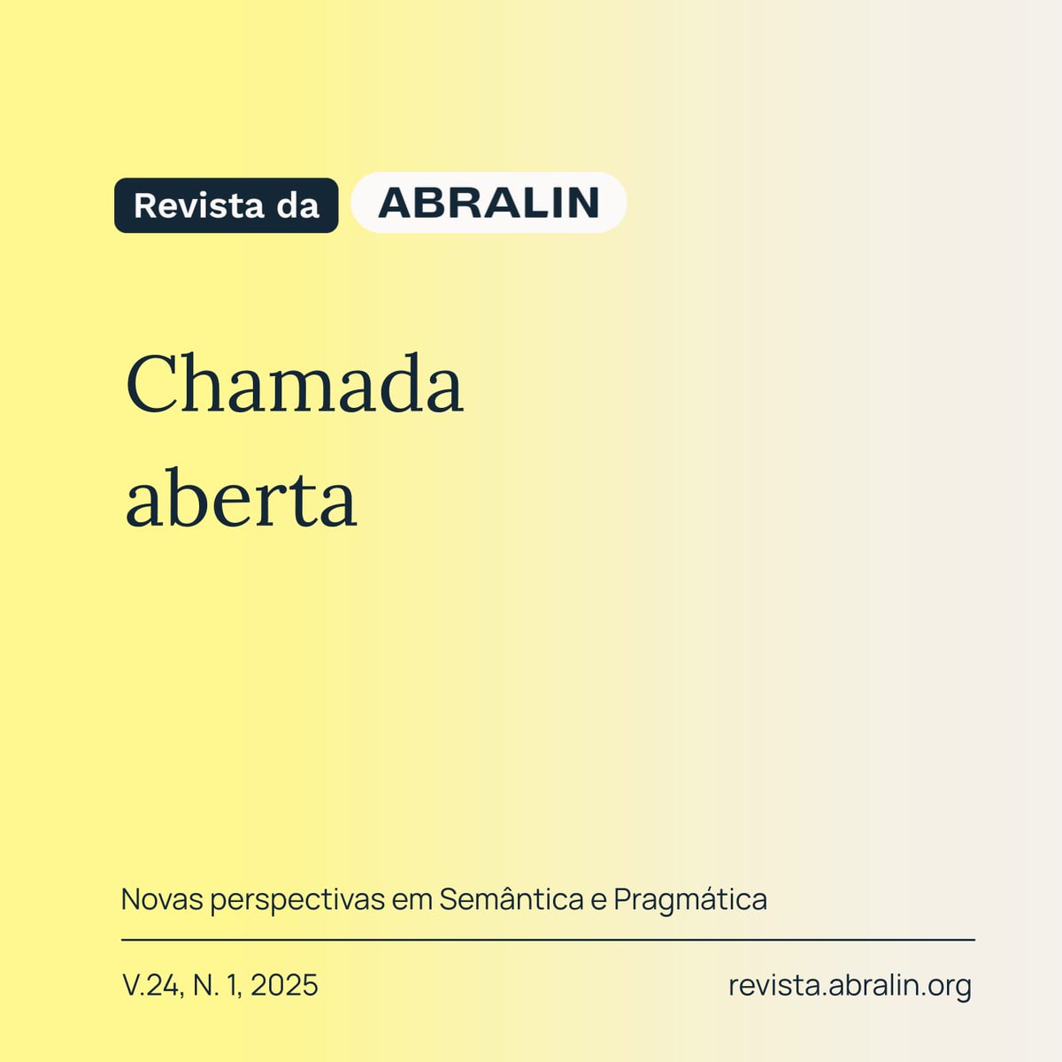 R_abralin's tweet photo. TEMOS QUATRO CHAMADAS ABERTAS!

As submissões podem ser feitas até 30 de setembro!

Saiba mais em: https://t.co/CyOgpjQ9IO https://t.co/NJykTMT9Is