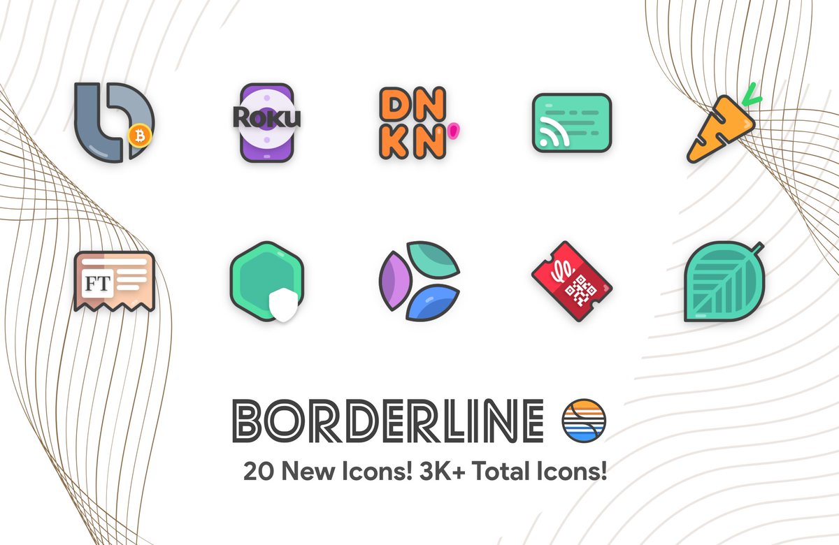 1st update of the week is live for Borderline! 

🔸 20 new icons added! 
🔸 7 premium icons themed!! 
🔸 3040+ total icons now! 

Grab it here right now 👉🏻 bit.ly/borderlineicon… 

Reposts and ❤️s are welcome 🙏🏻 

Cheers peeps and enjoy!